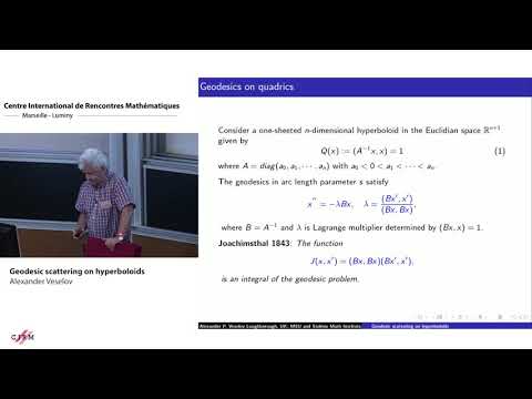 Alexander Veselov: Geodesic scattering on hyperboloids