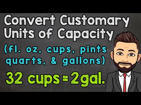 Convert Customary Units of Capacity | fl oz, c, pt, qt, and g