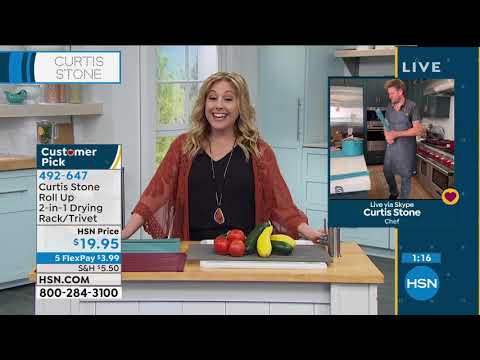 Curtis Stone Roll Up 2in1 Drying Rack/Trivet