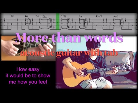 How to play 'More than words' with tab