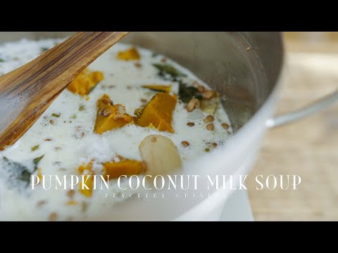 [No Music] How to Make Pumpkin Coconut Milk Soup