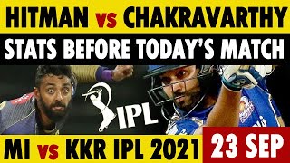 MI vs KKR IPL 2021 34th Match : Rohit Sharma vs Varun Chakravarthy Stats before Today's Match