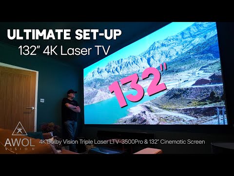 Neuestes Ultimate Set Up 132 Zoll Laser-TV Auspacken und Einrichten | AWOL Vision LTV-3500 Pro 13...