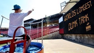 World's Longest Dunk Tank Throw | Dude Perfect