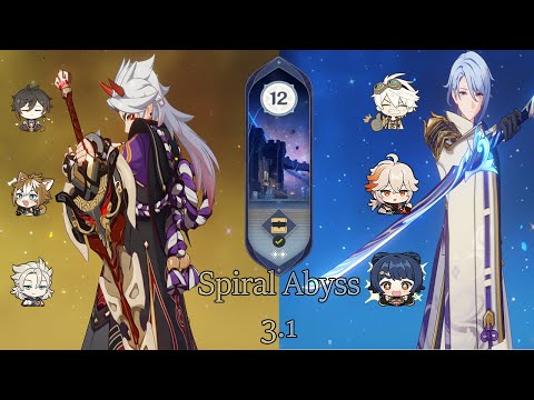 C1 Itto Mono Geo and C0 Ayato International - Genshin Impact Abyss 3.1 - Floor 12 Full Stars