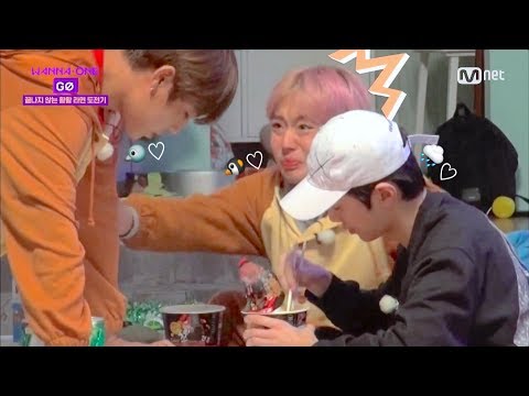 [eng sub] wanna one go ep 7 - 2nd round of fire noodles 🔥  (ft. woojin jihoon and guanlin)