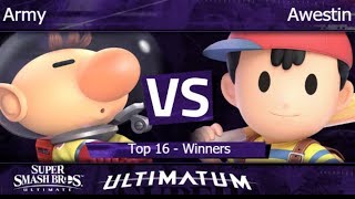 Ultimatum - GBSG SM | Army (Olimar) vs FX | Awestin (Ness) Top 16 - Winners - SSBU