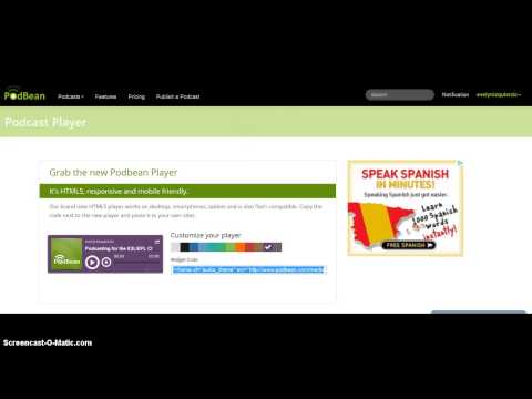 Embedding your Podbean podcast into Pbworks