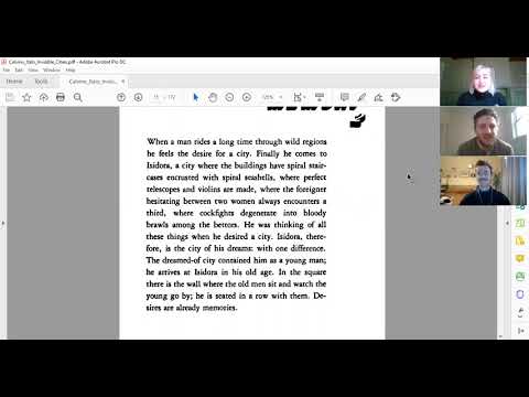 Calvino's Invisible Cities discussion: Isidora