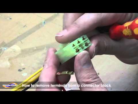How to remove terminals from a connector block