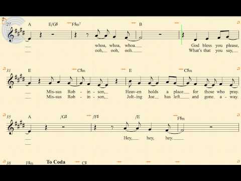 Horn - Mrs. Robinson - Simon & Garfunkel - Sheet Music, Chords, & Vocals