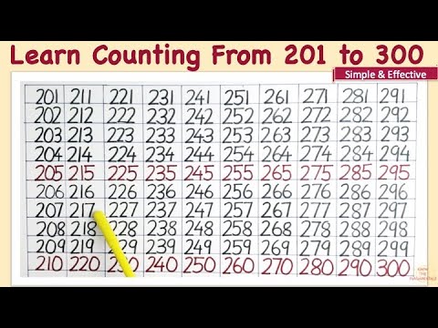 Learn to read numbers from 201 to 300 | Forward Counting from 201 to 300 numbers 201 to 300 counting