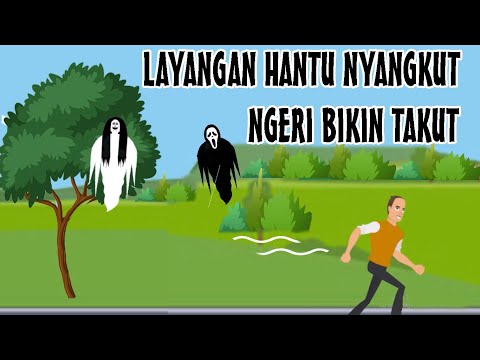 Animasi lucu - Layangan hantu nyangkut .. ngeri bikin takut | animasi lucu