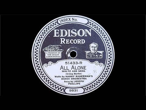 “All Alone” by Harry Raderman's Dance Orchestra 1924