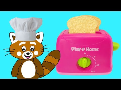 Pukkins rostar bröd och lagar mat -  Lek med oss - För barn