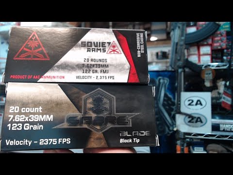 New PSA AAC Steel Case 7.62x39 Ammo Soviet Arms & Sabre  - First Look & Review