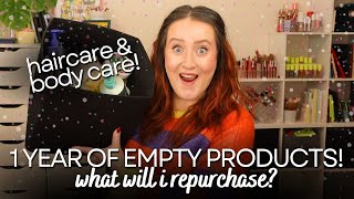 1 YEAR OF HAIRCARE & BODY CARE EMPTIES! Bath & Shower Cruelty Free Empty Products 12 Months!