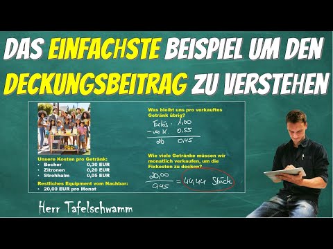 Contribution margin explained super simply with an example including break-even point and price f...