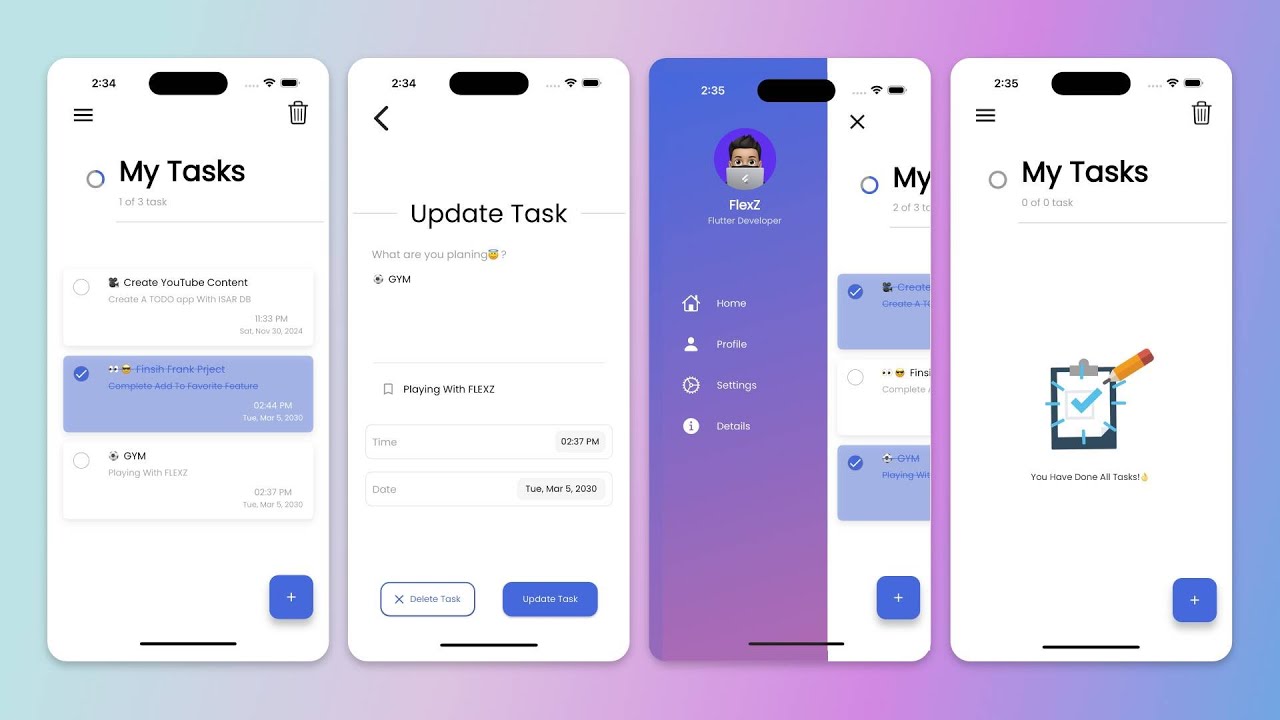 FLUTTER TODO App With Hive DB, Task Management App, Hive CRUD Operation Tutorial | Flutter Tutorial