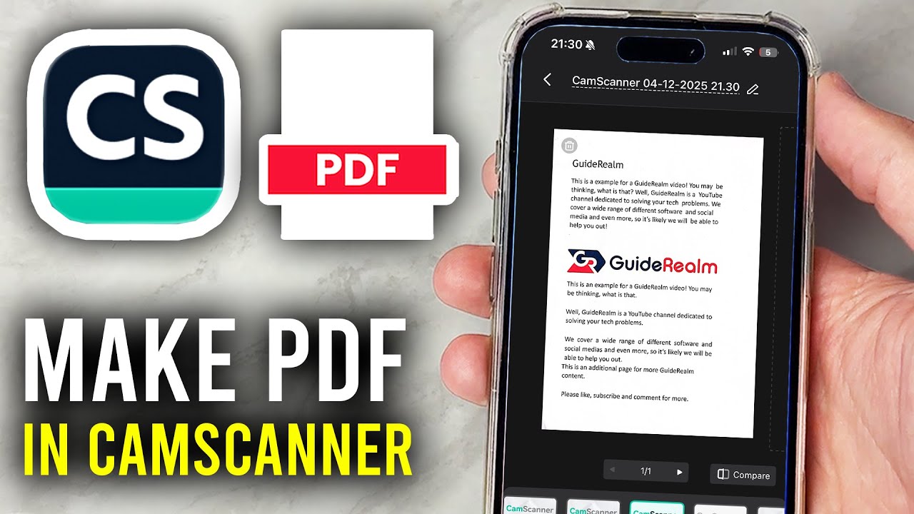 How To Make PDF In CamScanner App - Step By Step