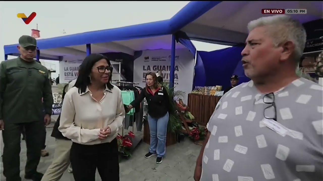 Delcy Rodríguez realiza acto con emprendedores y comercios en La Guaira este 6 de agosto de 2026