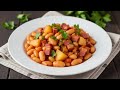 INCREDIBLY tasty bean goulash with smoked bacon and apples!