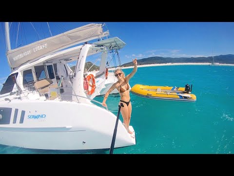 Sailing Whitsundays part 4 , kite boarding Whitehaven beach , Whitsunday islands