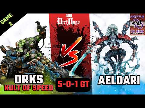Kult of Speed Orks vs Aeldari Game 2 GT! | Competitive | Warhammer 40k #40k