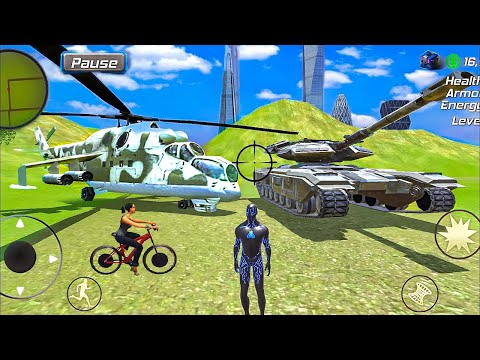 Black Hole Rope Hero Vice Vegas - Helicopter and Tank - Android Gameplay #3