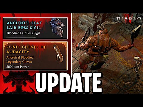 UPDATE: NEW Bloodied Items & Sigils - Diablo 4 Season 12 PTR