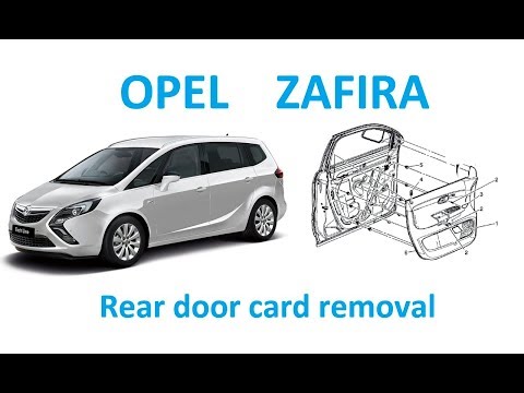 How to remove the door panel Opel Zafira