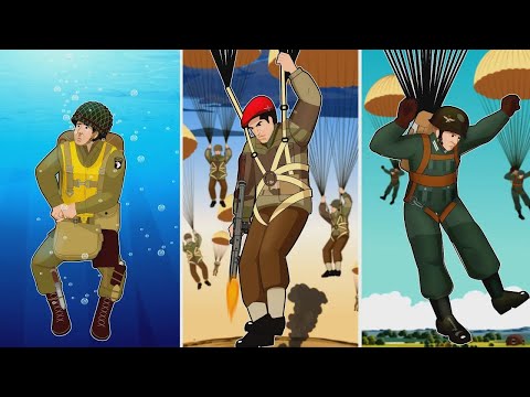 Amerikanischer Fallschirmjäger VS. Britischer VS. Deutscher