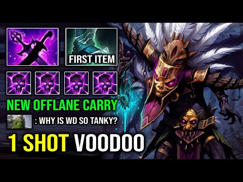 How to Play Offlane Witch Doctor Like a Pro in 7.32e with 1 Shot Double Stun Bounce Dota 2