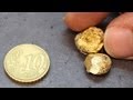 Melting A 10 Cent Euro Coin Money Transformed Into Nuggets Tokens