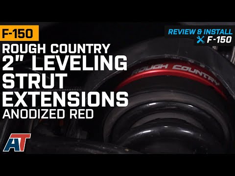 2014-2020 F150 Rough Country 2 in Leveling Strut Extensions - Anodized Red Review & Install