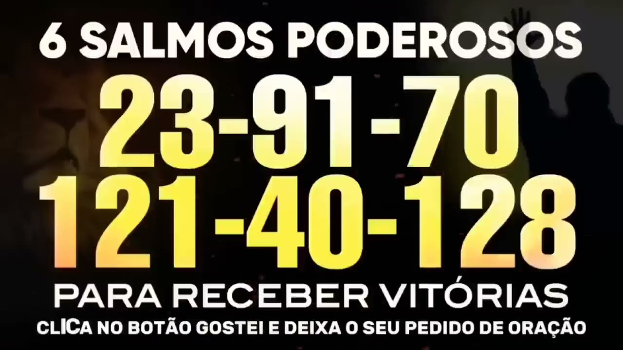 6 SALMOS PODEROSOS SALMO 23 91 70 121 40 e 128 PARA RECEBER VITÓRIA
