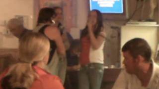 Jenna ' Pink ' Thorburn on karaoke