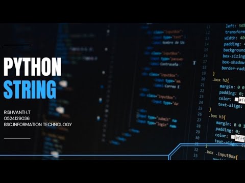 Python String Functions Explained In Tamil Easy Tutorial Python Strings