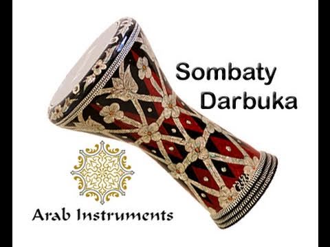 For Sale: Sombaty Doumbek Red & Black + Mother of Pearl - طبلة