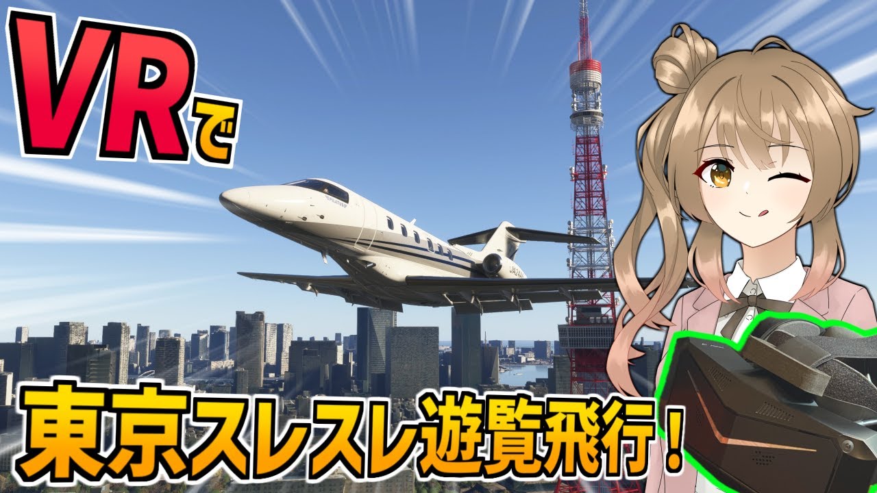 ビジネスジェットで東京スレスレ遊覧飛行！【Pimax Crystal Light】