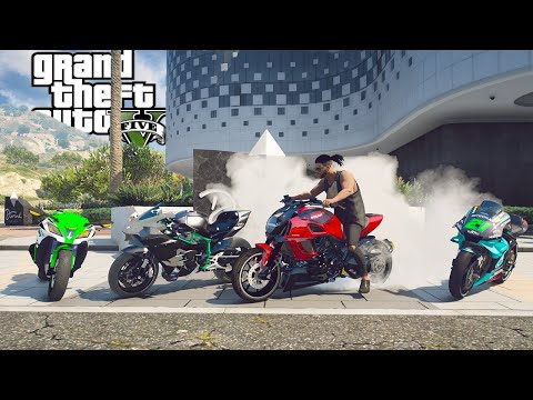 I Steal *RARE* and EXPENSIVE Motorcycles With Franklin (the aggressive way.) - Gta 5 Mod Gangster...