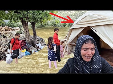 underwater tent; Akram's displeasure with the penetration of water into her tent