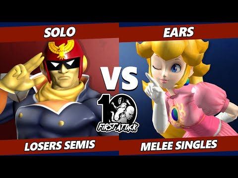 First Attack 2022 Losers Semis - SOLO (Captain Falcon) Vs. Ears (Peach) Smash Melee Tournament
