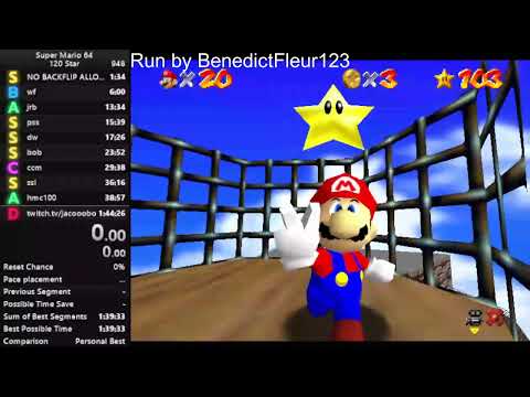 [WR] Super Mario 64 Whomp's Fortress Stage RTA Speedrun (Emu) 3m 29s 030ms by BenedictFleur123