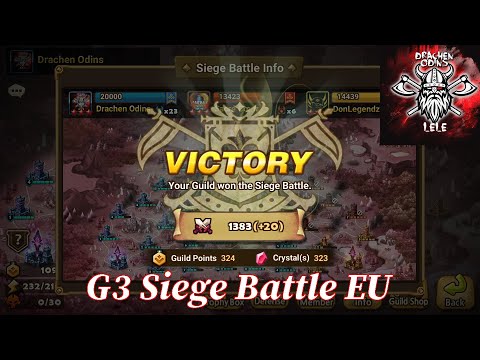 G3 Siege Battle EU - Drachen Odins vs Sacré Coeur vs DonLegendz - Summoners War