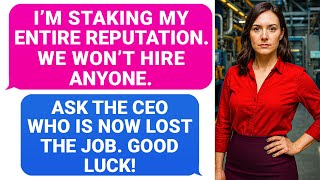 Head of Department BLOCKED the Hiring of New Employees. Ask the CEO Boss Who's Now LOST The Job r/PR