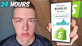 I Tried Shopify Dropshipping For 24H (Realistic Results)