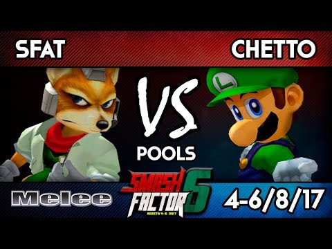 Smash Factor 6 - CLG | SFAT (Fox) Vs. Crispy SHFFL | Chetto (Luigi) - Melee Pools