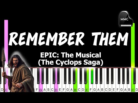 Remember Them - EPIC THE MUSICAL by Jorge Rivera-Herrans  synthesia piano tutorial + sheet music