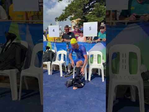 Alexis Hanquinquant executing this swim exit to perfection 👌 #Paratriathlon #Triathlon #shorts